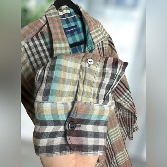 TOMMY BAHAMA Winter Plaid Flannel Long sleeve Button Down shirt- Size XL - Picture 8 of 15